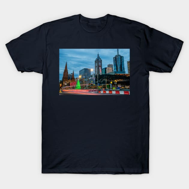 Federation Square, Melbourne - Christmas 2018 T-Shirt by VickiWalsh